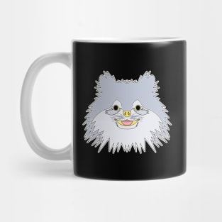 cute silver long haired puppy face Mug